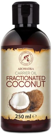 Fraktioniertes Kokosöl 250ml - Cocos Nucifera Oil - Reines & Natürliches Coconut Öl - Basisöl - Geruchlos - Cocosöl für Gesicht - Körperpflege - Hautpflege - Haare - Massage - Kosmetik
