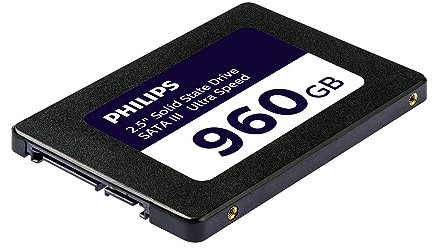 Philips Interne SSD 2.5 SATA III 960 GB S130 Ultra Speed, Lesegeschwindigkeit bis zu 550 MB/s