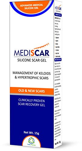 Silicone Scar Gel 15g – Keloid Scar Treatment – Hypertrophic Scar Removal Gel- Scar Removal for Face, Body, Stretch Marks, C-Sections, Surgical Marks, Acne – Old and New Scars