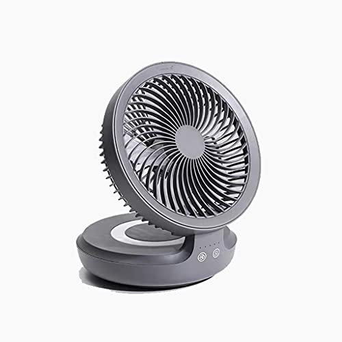 jiande Ventilatore da Tavolo da Tavolo da Ventola USB Portatile con Notte respiratura Luce del circolatore di Aria di Rotazione a 90 Gradi Fan Pieghevole a 4 velocità Amposizione per la casa, Ufficio