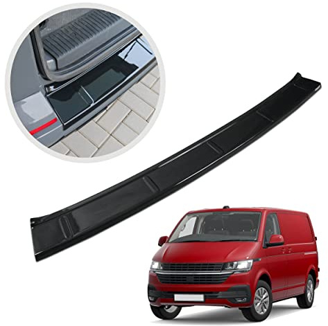 CHROMEMASTER Ladekantenschutz Stoßstangenschutz Kompatibel mit VW T6.1 2019-2021; ABS-Kunststoff, Schwarz, Glänzend; Unsere Lackschutzleiste Sichert den Heckstoßfänger vor Kratzern Und Beschädigung