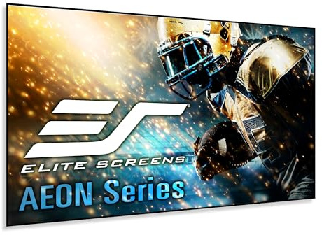 Elite Screens Aeon Series 105 inch Projector Screen 16:9, Edge-Free Fixed Frame, 8K/4K UHD CineWhite UHD-B, Wall Mounted, for Standard, Short & UST Projectors, Home Theater, AR105WH2