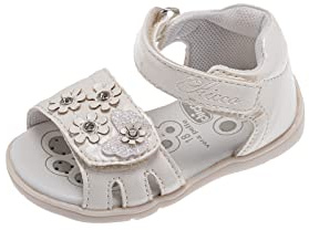 Chicco, Granadella Sandal, Adjustable double velcro sandals Baby Girls, White, 20