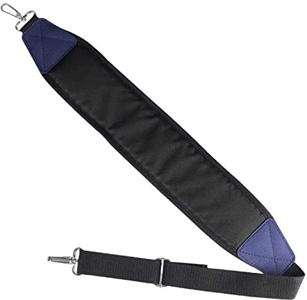 Perfeclan Golftaschengurt einfach gepolstert mit 2 Clips Verstellbarer Universal-Tragegurt Ersatz-Schultergurt aus schwarzem Nylon