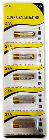 HnF shop 5Pcs Per Pack 27A, L828, LR27, A27, V27GA, GP27A, MN27 Battery 12V Super Alkaline Batteries
