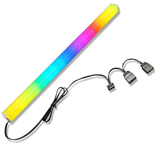 Irfora Striscia LED ARGB magnetica Striscia di illuminazione a doppio lato Arcobaleno Custodia per PC Barra luminosa con 5V 3Pin ARGB Header Sync Effetto di illuminazione