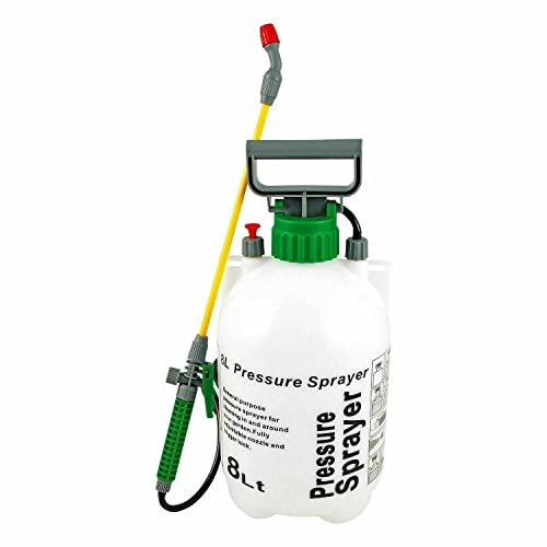 Garden Sprayer 5L/8L/16L Water Pressure Sprayer Pump Action Sprayer Weed Killer Ideal For Pesticides Insecticides Fungicides Fertiliser Sprayer With Shoulder Strap Nozzle Trigger Lock (8 Litre)