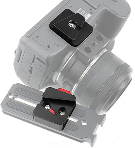 NovelGoal Kamera V-Lock Montagesatz Schnellwechselplatte Klemme CNC Aluminiumlegierung 1/4 Schraube für Stativ Gimbal Kamera Zubehör