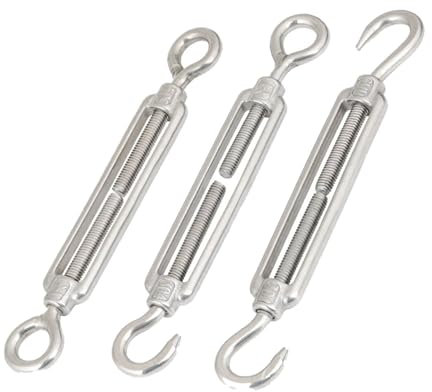 M4 – M16 Edelstahl 304 verstellbare Ketten-Rigging-Haken, Ösen-Spannschloss, Drahtseil-Spannvorrichtung (Size : M4(5Pc), Color : OC Type)