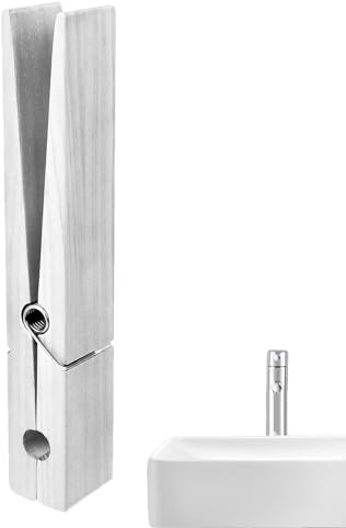 Mollette Giganti da 1/5 Pezzi - Porta Asciugamani da Bagno con Molletta | Clip per Vestiti Giganti in Legno Montate Parete | Mollette per Asciugamani Antiscivolo | per La Lavanderia del Soggiorno