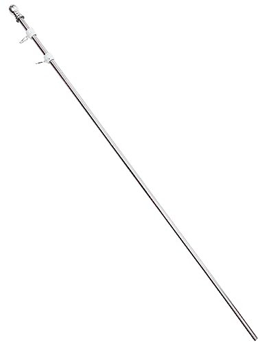 OFFSCH Set Asta Portabandiera in Acciaio Inox Asta Portabandiera Esterna Rotante Libera Supporto Bandiera Per Casa Giardino Antivortice