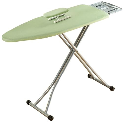 LXRHLIKG Asse da Stiro, Tavola da Stiro Compatti e Salvaspazio con Piccole Maniche Calde e Altezza Regolabile, Elementi Essenziali per la Casa (Color : Green)