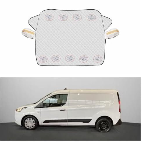 DDHHBH Auto Sonnenschutz Frontscheibe außen für Ford Transit Connect,Folie Auto Windschutzscheiben Abdeckung Faltbar Magnetisch Auto Sonnenschirm UV Schutz Sommer Zubehör