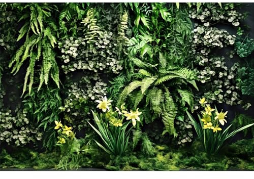MIRRORANG 76x30cm Plantes Tropicales Fond d'aquarium Feuilles Vertes Tropicales Fleurs Terrarium Fond forêt Tropicale Habitat de Reptiles Fond