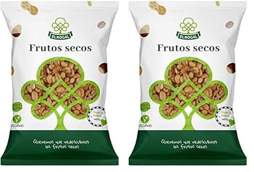 El Nogal Frutos Secos Cacahuete Repelado Salado Bolsa (Paquete de 2)