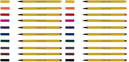 Leviatan D400 Fineliner Set 10 Mehrfarbig - Feinleiner Stift Bunt Für Den Täglichen Gebrauch Geeignet - Linienbreite Ca. 0.4 Mm Feinlinerfilzstifte (Packung mit 2)