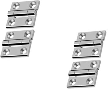 Angoily 2 Sätze Tragendes Scharnier Dekoration Dekoration Futterspender Kleine Tonne Schrankscharnier Schrank Scharnier Stoßscharniere Edelstahlscharniere Edelstahl 304 Silver 2 Stück * 2