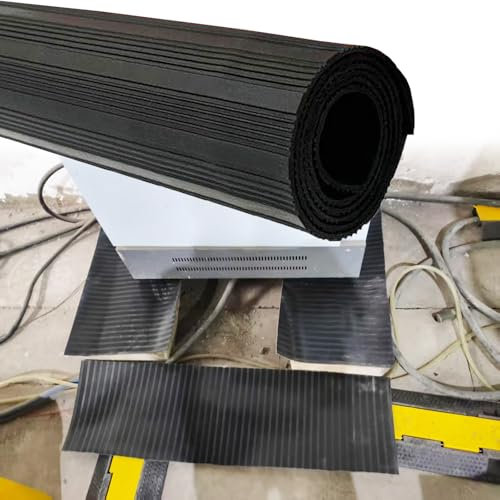 Insulation Rubber Mat 6000 V - 3mm Thick, 39in Wide Floor Mat High Voltage Insulating Blanket for LT Control Panels Electrical Transformers, Cuttable(Black,28x3.3ftx1/8in(8.5x1mx3mm))