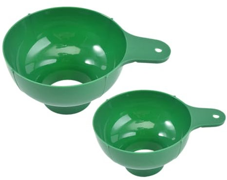 Lot de 2 Entonnoirs à Large Ouverture en Pp Vert pour Liquides