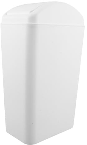 CLISPEED Papelera con Tapa Abatible Diseño Estrecho para Cocina Baño Dormitorio Ahorro Espacio Plástico Reforzado Resistente Uso Doméstico Compacto