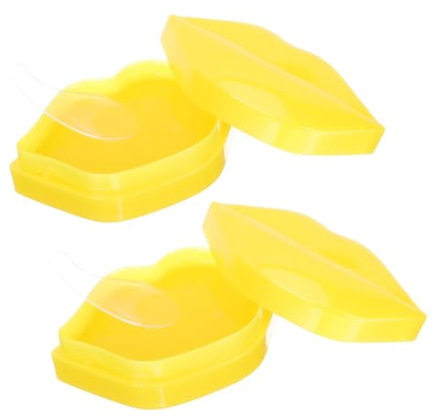 CIYODO 2 Boxen Feuchtigkeitsspendende Peeling Lippenmasken in Gold Mit Verpackung Kompakte Lippenpflege Für Trockene Und Rissige Lippen Praktische Kosmetische Lippenbefeuchtung Für Reisen Und Zuhause