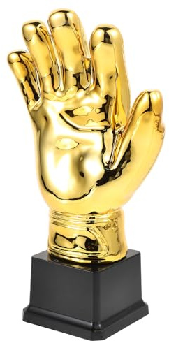 Mikinona Coppa Guanti d Oro Portiere Calcio in Plastica Premio per Miglior Portiere in Partite Amatoriali e Scuole Coppa Guanto Dorato per Competizioni Calcistiche e Celebrazioni Sportive