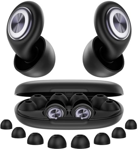 Ear Plugs for Sleep Noise Cancelling -45dB, Customized Soft Earplugs for Concert, 0 Pressure, Reusable Ear Plug for Noise Reduction with Case & 8 Eartips, for Sleep, Working, Studying, Traveling