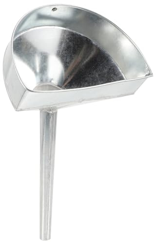 NUOBESTY Entonnoir à Essence en Fer Galvanisé 20 CM Entonnoir de Remplissage D’Huile Filtre Inox Long Bec Incliné Anti-Éclaboussures Moto Véhicule Utilitaire
