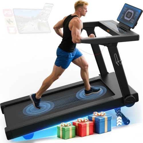 Cowmew Treadmill for Home Foldable, 20% Auto Incline, Running Machine