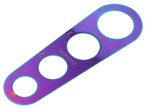 BESPORTBLE Outil de Mesure pour Pâtes en Acier Inoxydable 430, Règle à Spaghetti 4 Portions, Accessoire la Cuisine pour Contrôle Précis des Portions, Ustensile Compact pour Préparation Repas