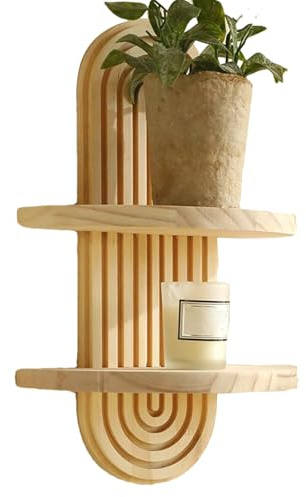 Estantes Bohemios para Pared – Estante de Pared de, estantería Decorativa y Soporte para Velas, tocador de Escritorio, de Esquina, Almacenamiento de lavandería, Elegante Organizador de