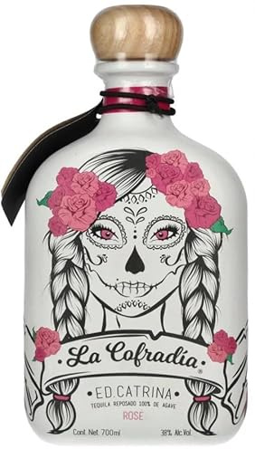 Catrina Tequila Reposado Rosé La Cofradía., 100% Agave, Bottiglia in Ceramica, 700 ml, 38% Vol.