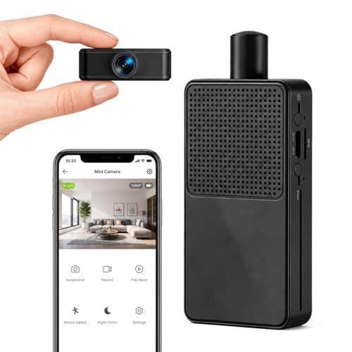 Digimore Mini Überwachungskamera Weitwinkel Aufnahme zyklische Aufzeichnung Heim Innen Haustier Monitoring