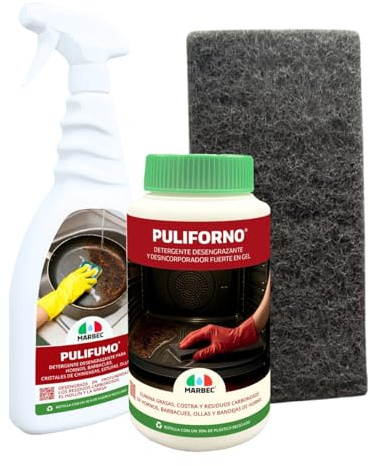 MARBEC KIT HORNO Y BARBACOA Kit de limpieza para horno y barbacoa, desengrasante y desincrustante, elimina residuos difíciles, resultados duraderos.