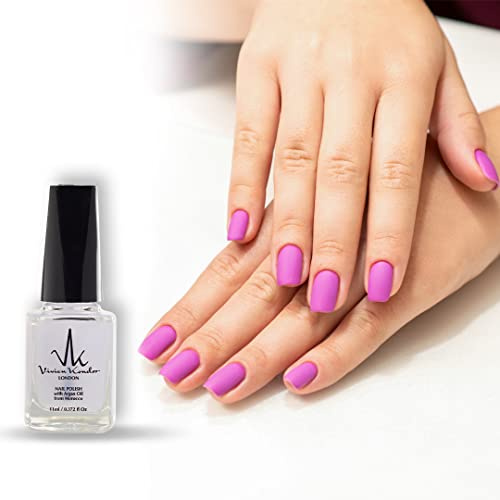 Vivien Kondor - Esmalte de uñas para cuidado de argán vegano (capa superior mate)