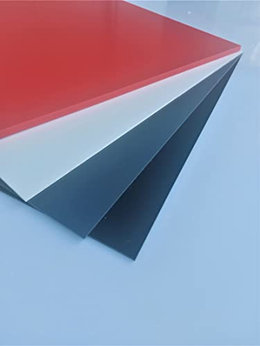 Simona / Röchling Plaque coupé de PVC Rigide 1000 x 495 x 2 mm Rouge