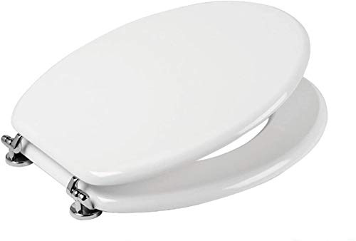 IDROTOP Sedile Copriwater Cesame SINTESI BIANCO Cerniera Cromo
