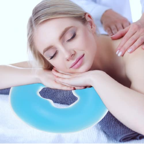 ANKROYU Silikon Gelkissen für Massageliege, Gesichtskissen für Kosmetik Spa Weiches, Komfortables Gel Kissen für Gesichts Nackenstütze, Abwaschbar Wiederverwendbar