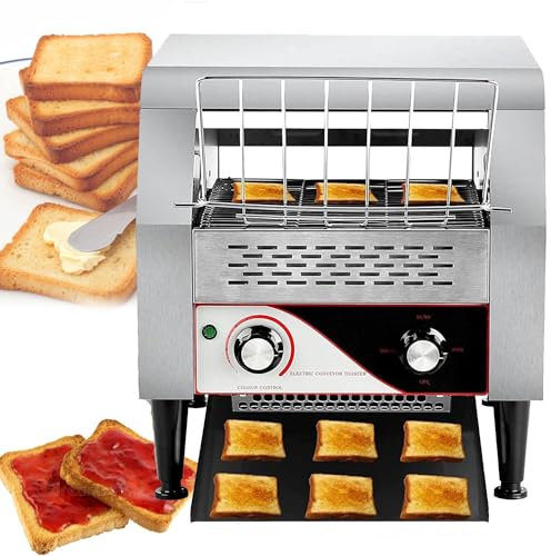 Tostadora con transportador industrial, Tostadora comercial para restaurante de servicio pesado - Tostadora con transportador comercial - Horno tostador de pan profesional