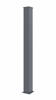 Casanoov Poteau EIFEL Aluminium 15x15 cm H166 cm Gris Anthracite | Portail et Portillon Jusqu’à 140 cm | Pose à Visser ou Sceller | Résistant Intempéries et Corrosion | Chapeau de Finition Inclus