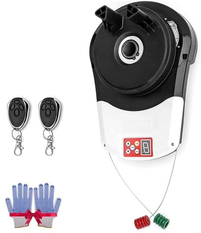 Automatic Garage Roller Door Opener with 2 Remotes - Electric Roll Up Door Opener for Store Warehouse Farm Barn - Motorized Roller Door Opener Shutter