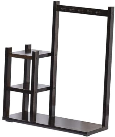 perfk Chinesische Kalligraphie Pinsel Halter Kalligraphie Stift Halter Stift Display Pinsel Ständer Rack Stift Aufhänger für Anfänger Urlaub Geschenke, Schwarz