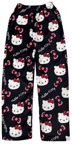 Pantaloni Pigiama Donna Lunghi - Flanella Pigiama da Donna Pantaloni Cartoni Animati Anime Super Morbido Comodo Pile Caldo Kawaii Pigiami Pigiamino Casual da Casa per l'esterno Pantalone da Notte