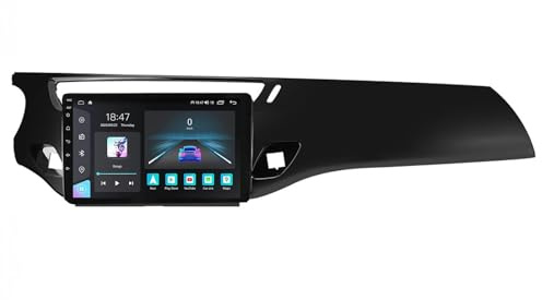 Estéreo de coche con pantalla táctil doble DIN Android 14 de 9 pulgadas para Citroen C3 DS3 (2010-2016) con Bluetooth, navegación GPS, controles del volante y cámara de respaldo AHD (B, G5 2G+32G)