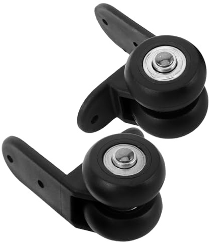 FIXOSHEE Ruote Girevoli Industriali Bloccaggio 1 Paio – Ruote di Ricambio in Gomma Resistenti per Altoparlanti e Carrelli Audio – Kit Riparazione Mobili e Valigie per Uso Interno ed