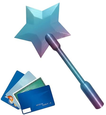 Bacchetta stampata in 3D toccas per pagare, Bacchette toccas per pagare, Porta carte di pagamento senza contatto con bacchetta magic stellare per bambini e adulti