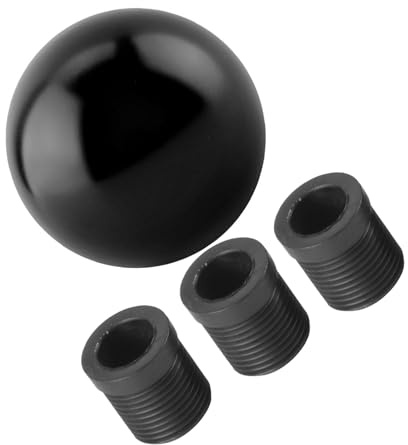Yctze para palanca cambios coches clasicos pomo cambio de marchas bola Cabezal de cambio de perilla Perilla manual universal para coche Cabezal manual para automóvil Negro forma de bola redonda Peri