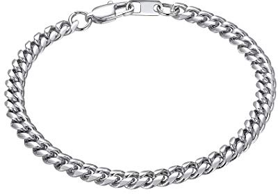 Richsteel Herren Armband Panzer/Figaro/Kordel Armband in 18k Gold/Silber/Schwarz Armbänder für Jungen Männer inkl. Geschenkebox Hip pop Stil Geschenke