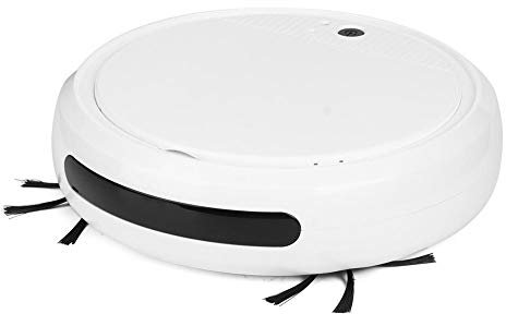 Fregona para Aspirador Robot, Robot de Barrido Multifuncional Inteligente con luz Ultravioleta, Aspirador silencioso de bajo Ruido para Pelo de Mascotas, Alfombra, Suelo Duro, Polvo (Blanco)