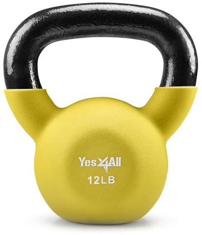 Yes4All Neoprenbeschichtete und Kugelhantel-Sets – Handgewichte für Heim-Fitnessstudio & Hantel-Gewichtsset, Training, 5,4 kg